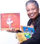 Cheryl Hudson with the book My Friend Maya Loves to Dance 