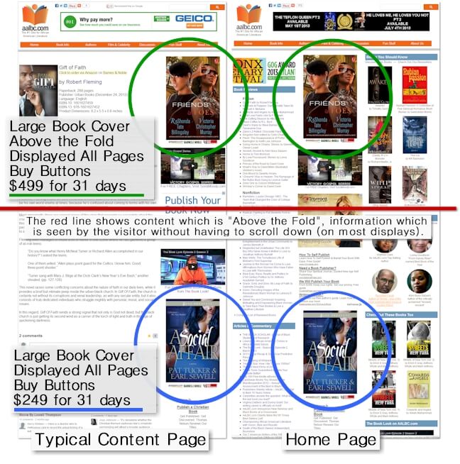 Large (Big) Book Cover Advertising on AALBC.com