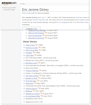Eric Jerome Dickey Wikipedia  Page on Amazon