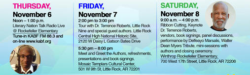 National Black Children's Book Fair Tour Kickoff, November 7-8, Little Rock, AR,