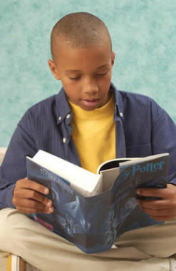 Black Boy Reading Book