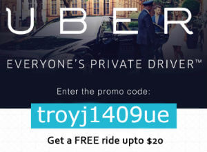 Sign up now to claim your free gift from Troy ($20 off first ride)*.
