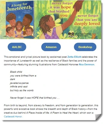Photo of Black girl promoting advertising on AALBC.com