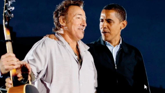 Barack Obama and Bruce Springsteen photo