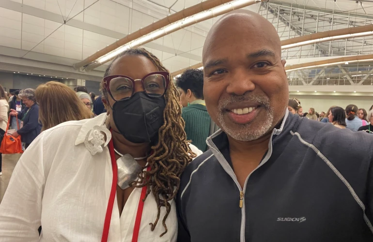 Deesha Philyaw with AALBC founder Troy Johnson