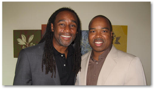 Eric Jerome Dickey with AALBC.com Founder Troy Johnson