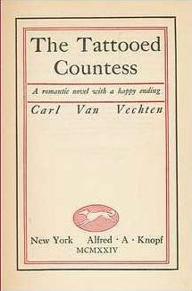 Book Cover Tattooed Countess by Carl Van Vechten