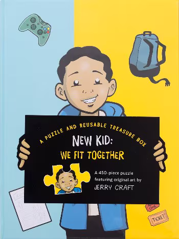 Cover: New Kid: We Fit Together: A 450-Piece Puzzle Featuring Original Art by Jerry Craft