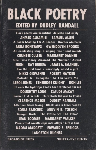 Book Cover Black Poetry by Dudley Randall