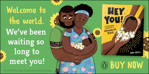 Banner for the book Hey You!: An Empowering Celebration of Growing Up Black