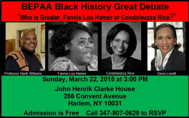 Fannie Lou Hamer Versus Condoleezza Rice