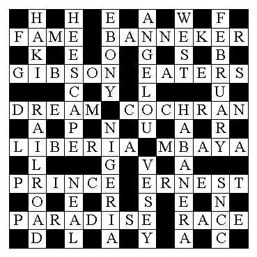 Crossword puzzle solution January 11, 1998