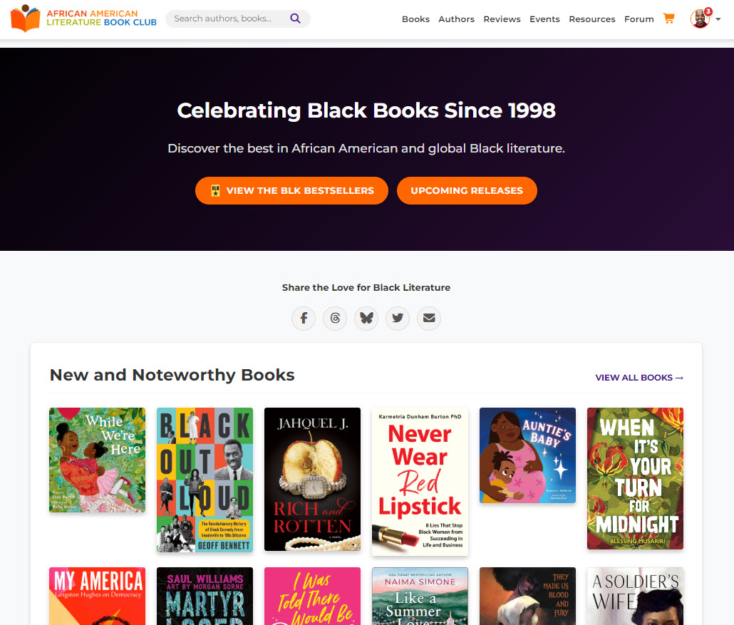 AALBC.com Homepage Spring 2026