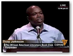 Troy introduced authors at Harlem Book Fair 2009