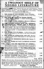 a two-foot shelf of negro litertature
