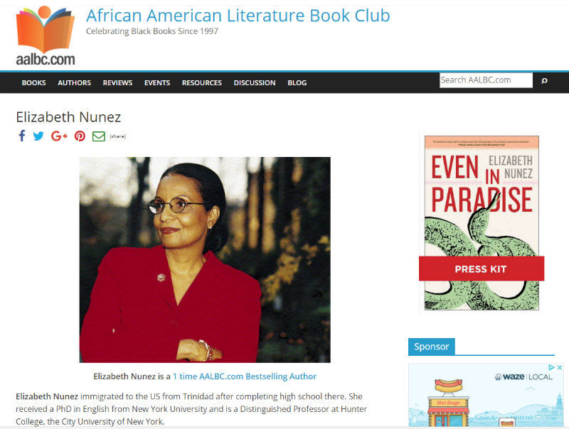 news elizabeth nunez screenshot