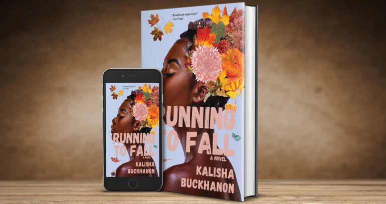 Running to Fall Hardcover and ebook displays