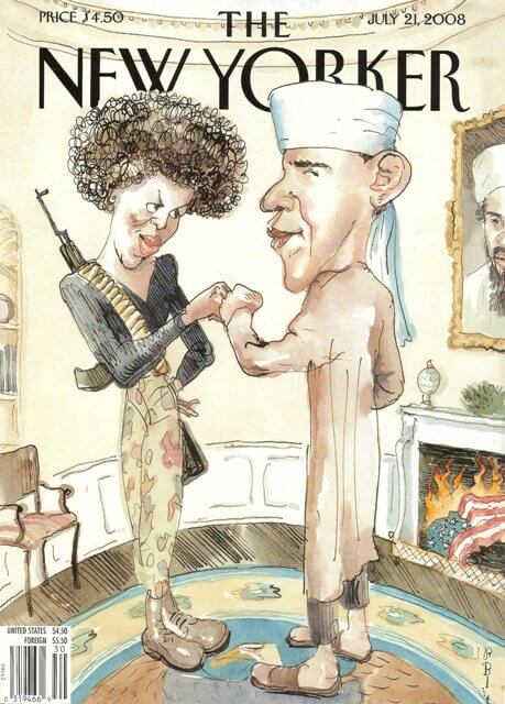Michelle and Barack Obamam New Yorker Cover