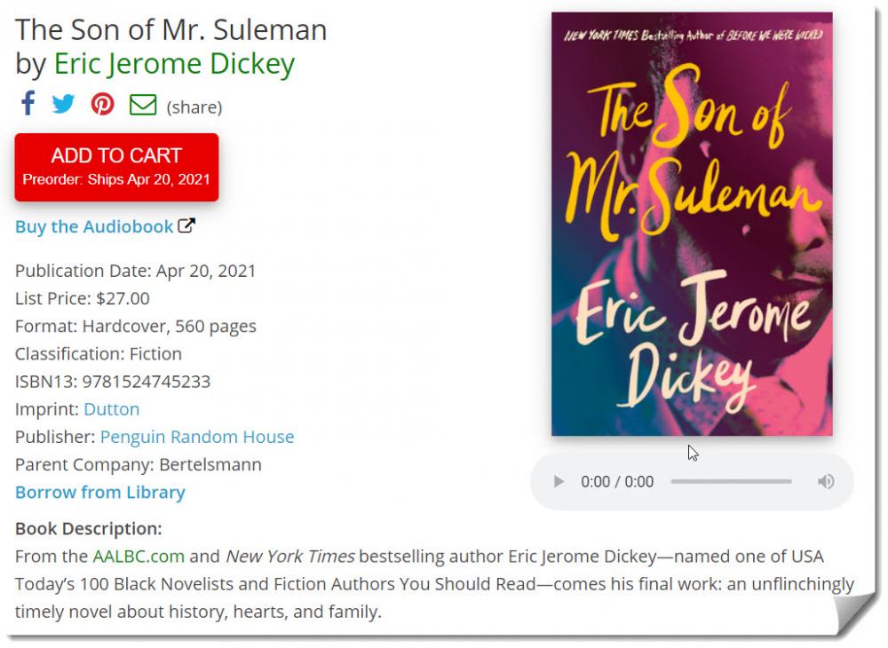 The Son of Mr. Suleman by Eric Jerome Dickey