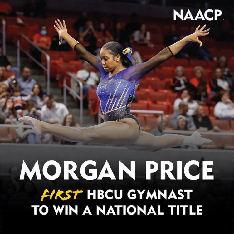 Congratulations to Morgan Price of fiskuniversity on becoming the first HBCU gymnast to win a National title.jpg