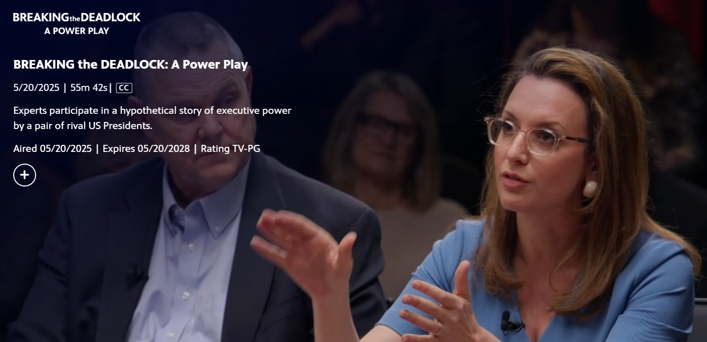 BREAKING the DEADLOCK: A Power Play 05/22/2025