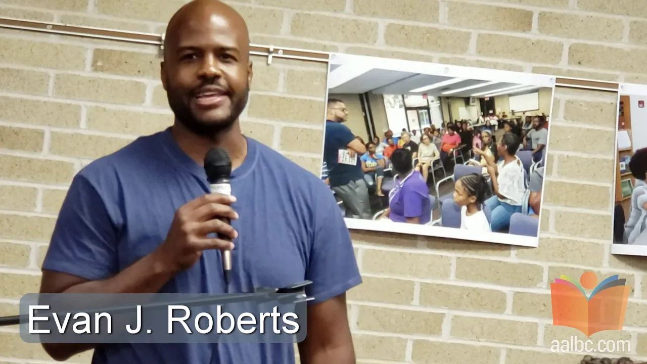 Author, Evan J. Roberts at the 2019 Austin African-American Book Festial
