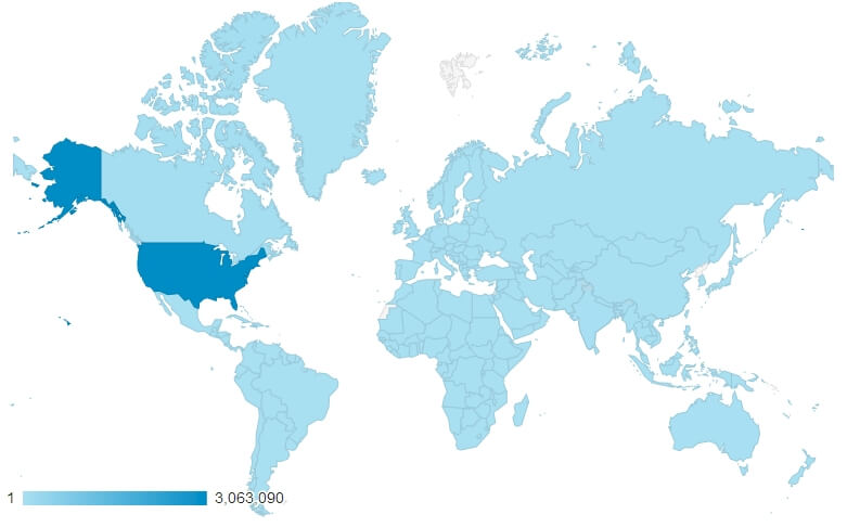 AALBC.com Global Visitor Distribution